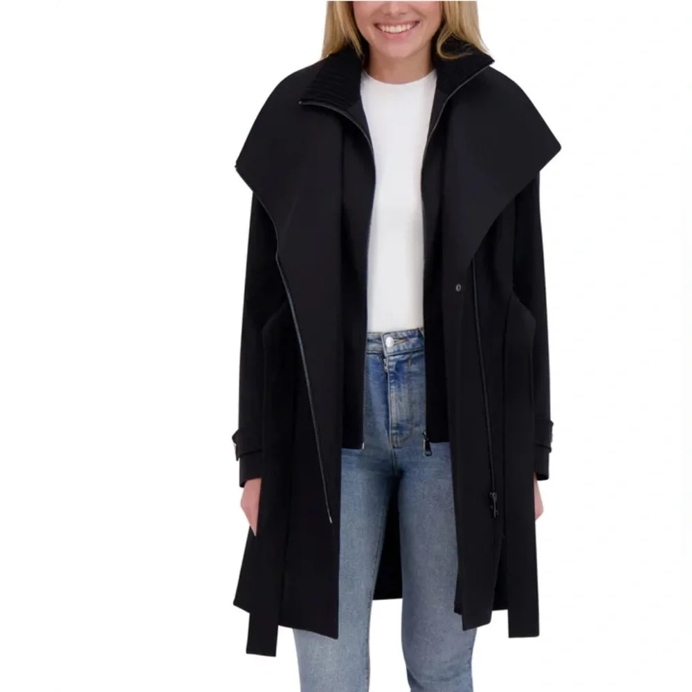 Halston Women's Belted Trench Coat - Picture 2 of 5